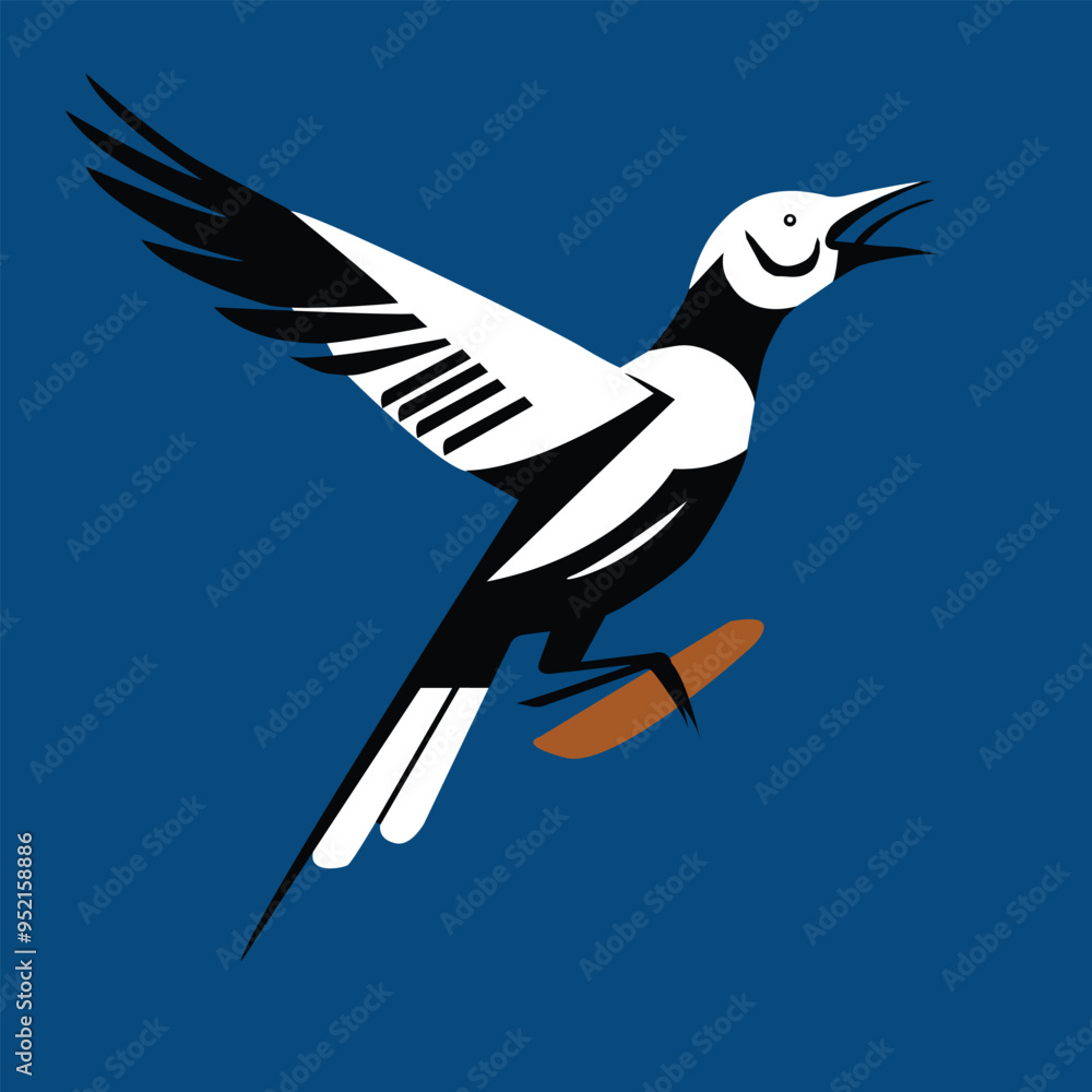 Fototapeta premium Vectorize Bird as a frame for hanging.