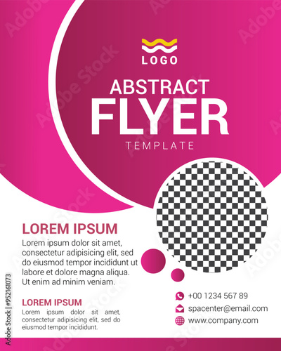 Abstract Flyer design template, Flyer desaign photo