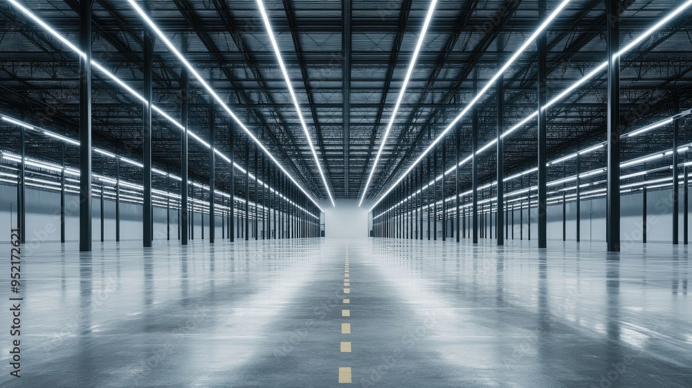 Evoking an Ambiance of Empty Warehouse with Dramatic Lighting Evoking an Ambiance of Empty Warehouse with Dramatic Lighting