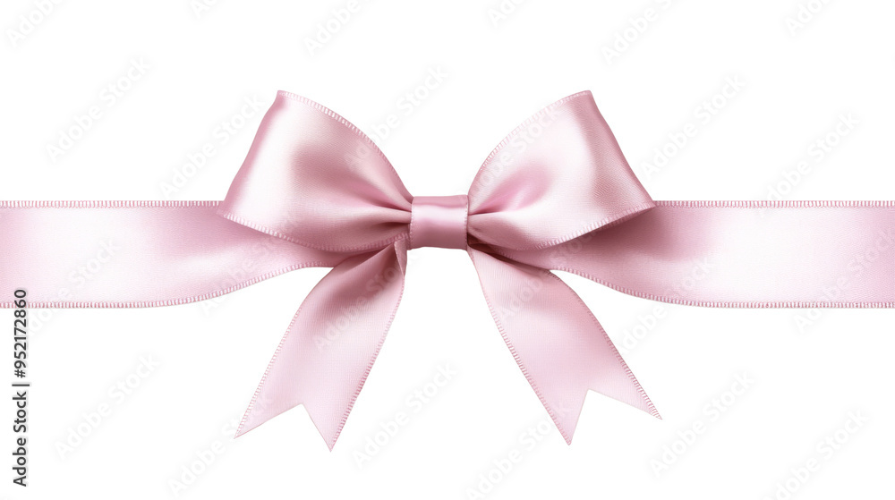 Pink satin ribbon bow isolated Pink satin ribbon bow isolated