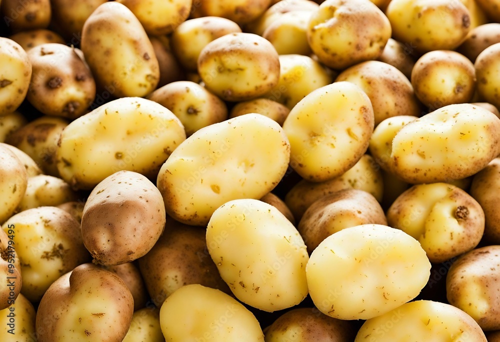 Pile of potatoes, vegetables to eat, food Pile of potatoes, vegetables to eat, food