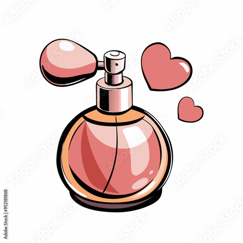 Hand drawn perfume bottle vector illustration on a isolated white background (12)