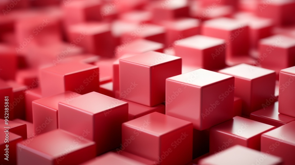 cubes monochrome red plastic smooth matte surface cubes monochrome red plastic smooth matte surface