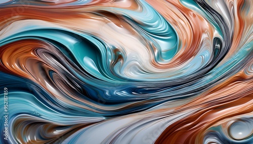 abstract and captivating risographic illustration depicting swirling water in various shades evoking a sense of fluidity and motion generative ai photo