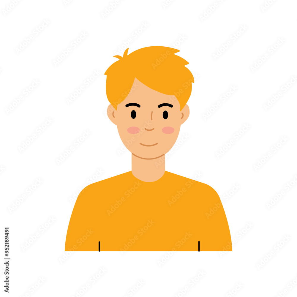 Illustration of a Smiling Young Man Illustration of a Smiling Young Man