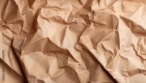 soft brown crumpled winkle detail background paper texture photo