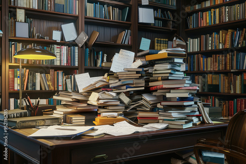 The Professor's Desk: A Mountain of Knowledge, A Sea of Papers