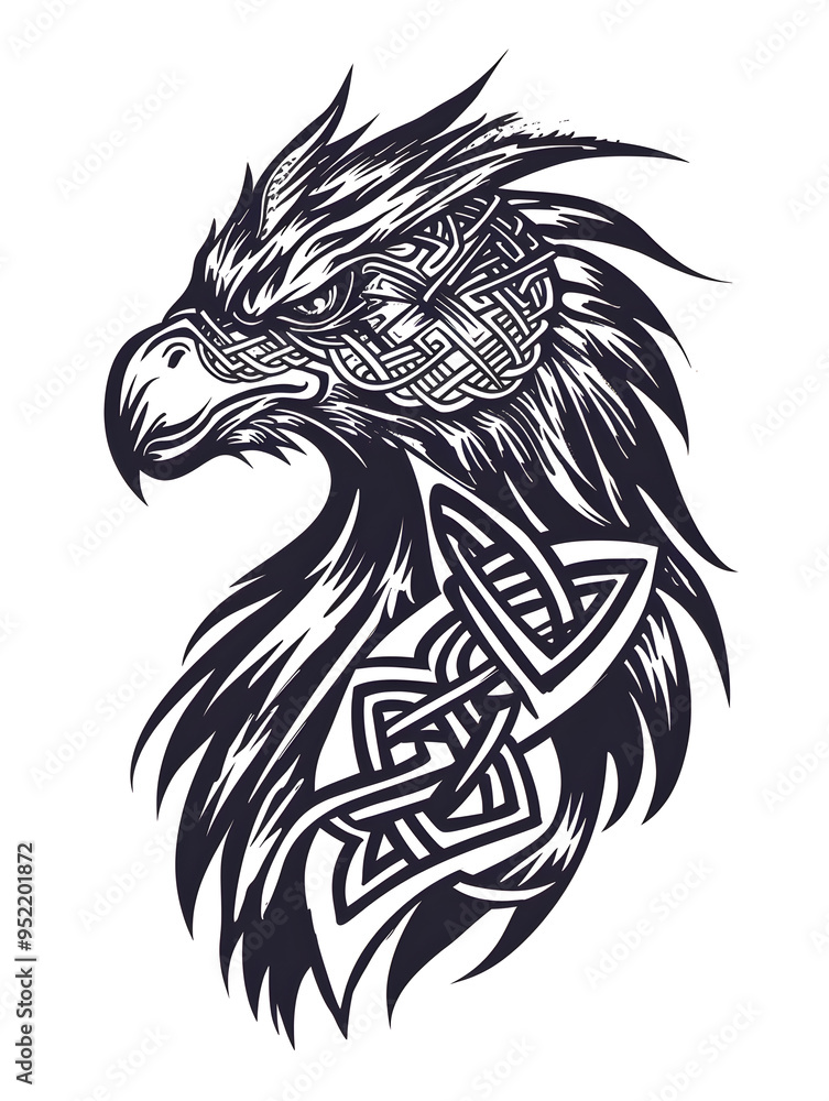 Hippogriff head very simple traditional tattoo flash styles illustration Hippogriff head very simple traditional tattoo flash styles illustration