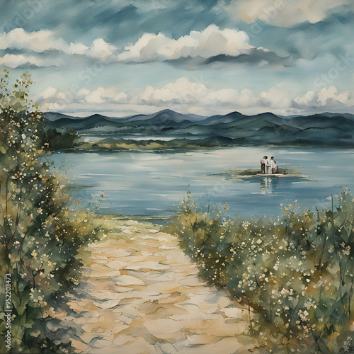 lake in the mountains