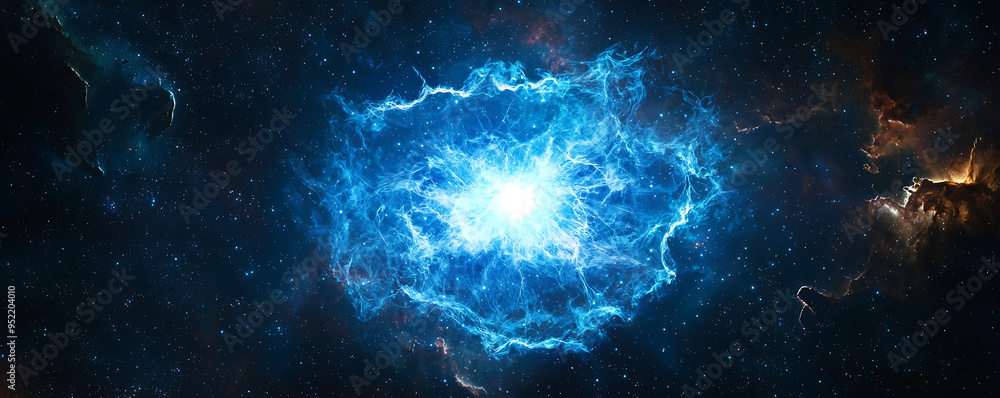 Big circle Neutron star space with electrical radio waves. Big circle Neutron star space with electrical radio waves.