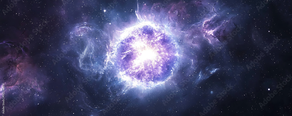 Big circle Neutron star space with electrical radio waves. Big circle Neutron star space with electrical radio waves.