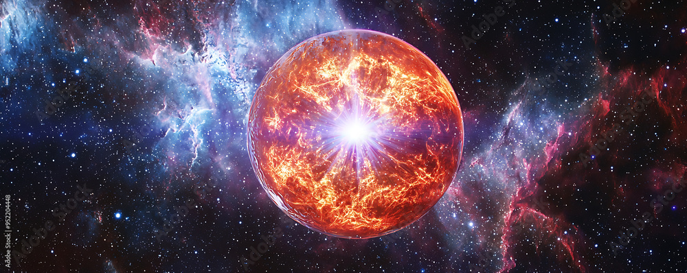 Big circle Neutron star space with electrical radio waves. Big circle Neutron star space with electrical radio waves.