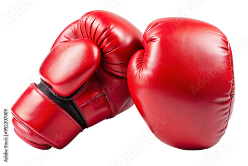 red boxing gloves isolated on a white background 