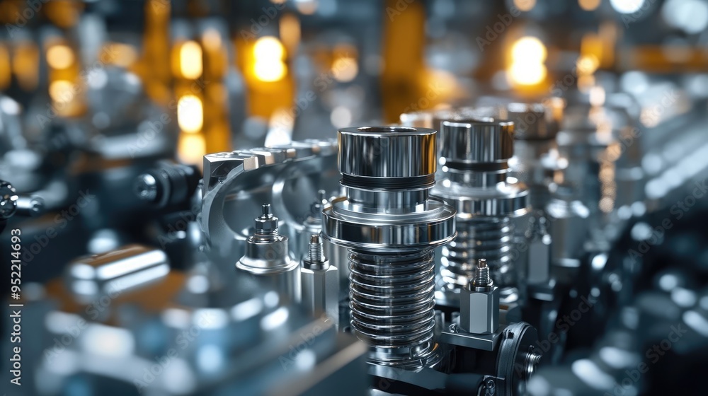 Automotive Engine Parts Manufacturing with Spark Plugs and Aluminum Components Automotive Engine Parts Manufacturing with Spark Plugs and Aluminum Components