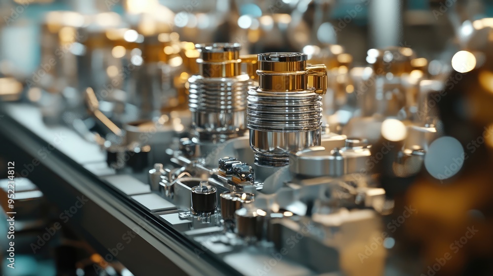 Automotive Engine Parts Manufacturing with Spark Plugs and Aluminum Components Automotive Engine Parts Manufacturing with Spark Plugs and Aluminum Components