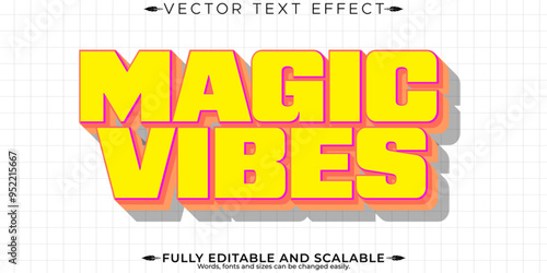 Retro editable text effect, editable 90s and vintage text style