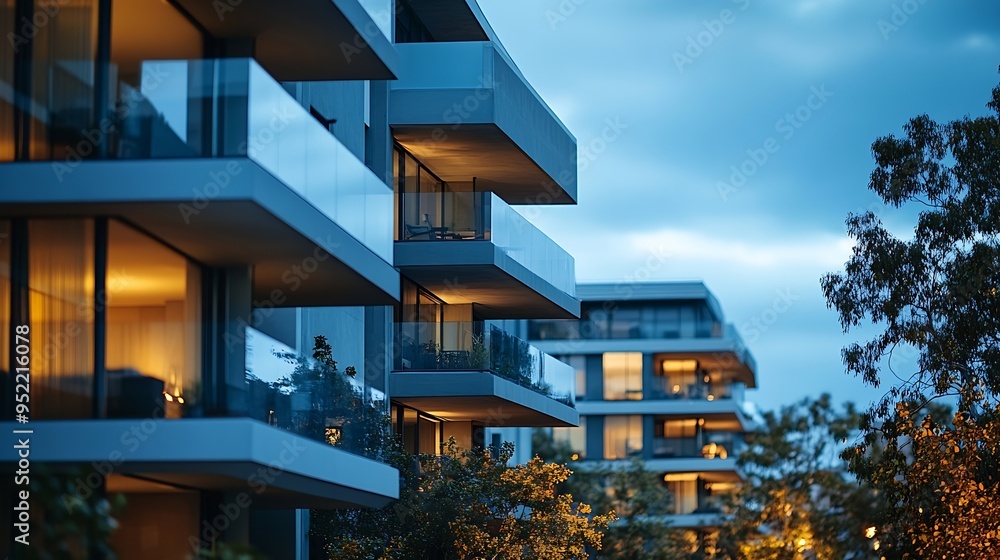 Fototapeta premium Residential and commercial Apartment building in inner Melbourne suburb VIC Sydney NSW Australia : Generative AI