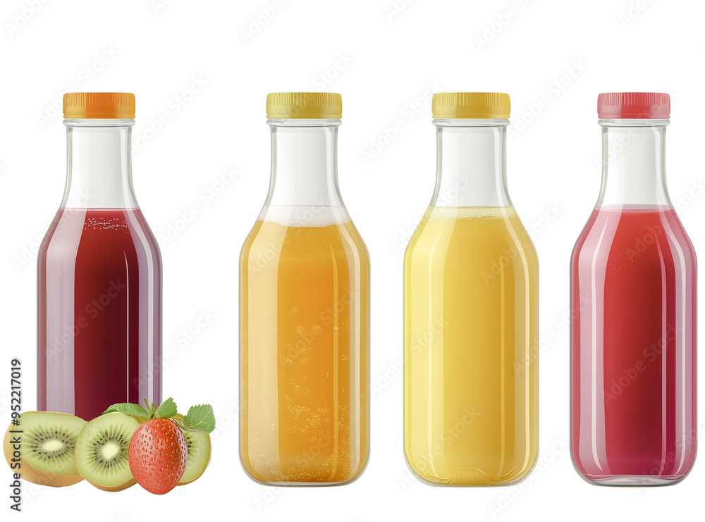 Set of various healthy fresh fruit juice in glass bottle png Set of various healthy fresh fruit juice in glass bottle png