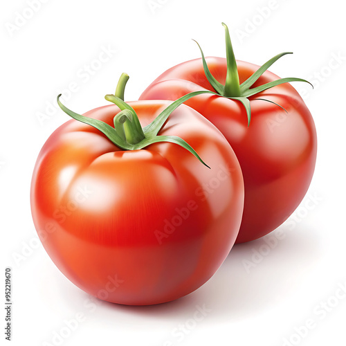 Wallpaper Mural Fresh Tomatoes isolated on white background Torontodigital.ca