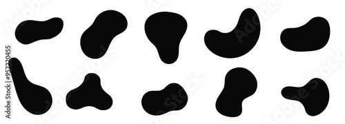  Set of Black Blobs