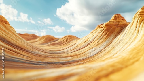 The Wave Natural Wonder at ArizonaUtah Border : Generative AI photo