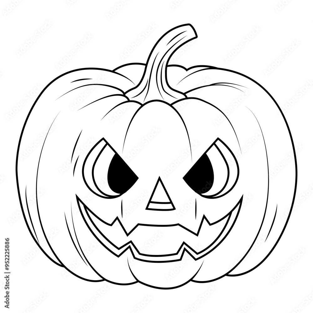 The outline of a pumpkin for Halloween. Scary pumpkin face The outline of a pumpkin for Halloween. Scary pumpkin face