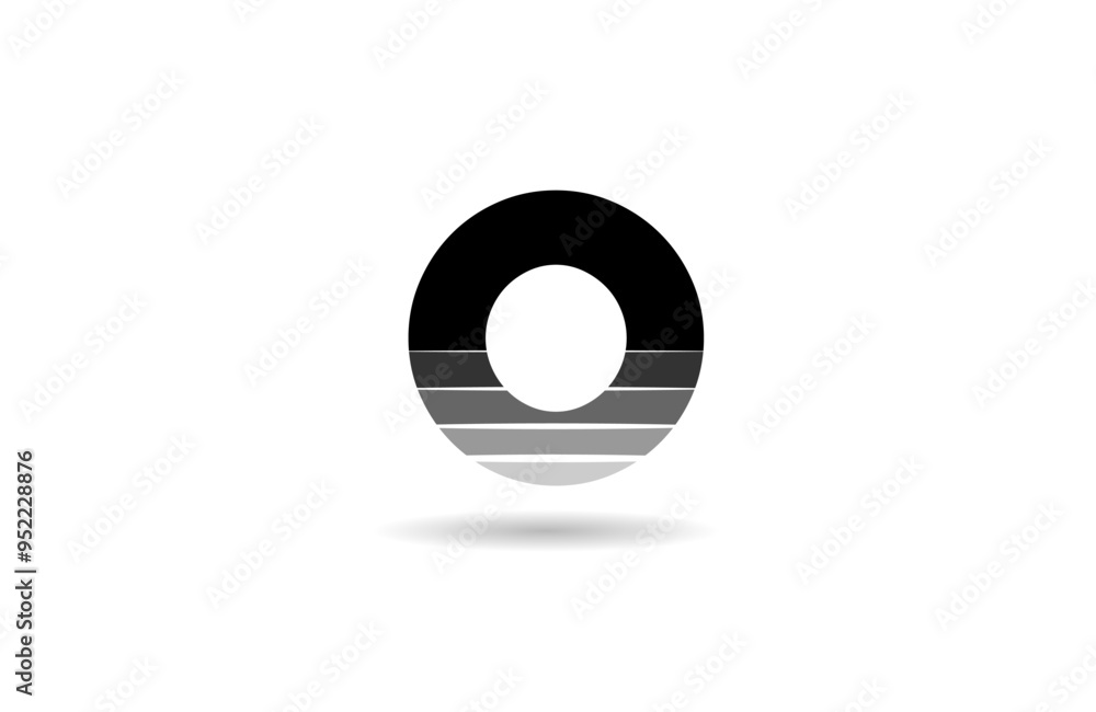 black and white O letter alphabet logo icon design with cut gradient suitable for a business or company black and white O letter alphabet logo icon design with cut gradient suitable for a business or company