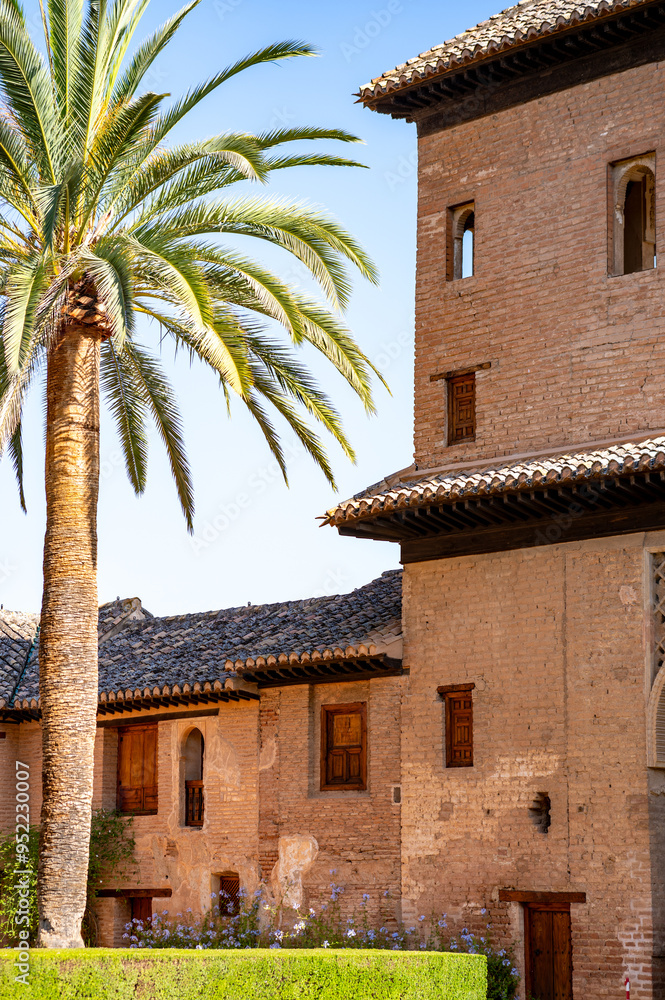 Detail of the courtyard of the palace of Alhambra in Granada Spain Detail of the courtyard of the palace of Alhambra in Granada Spain