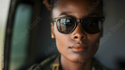 Woman Learning Pilot Helicopter Woman