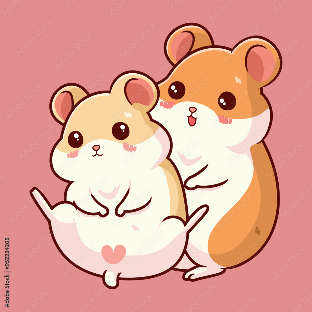 Obraz premium hamster love each other