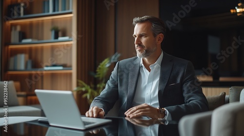 Talking with a real estate expert Discuss property investments A customer is having a financial meeting with an investment professional regarding the purchase of a home real estate ide : Generative AI photo