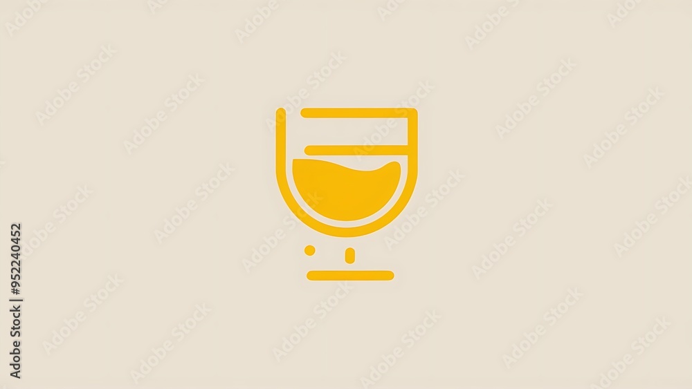 Alcohol minimal bright yellow material icon Alcohol minimal bright yellow material icon