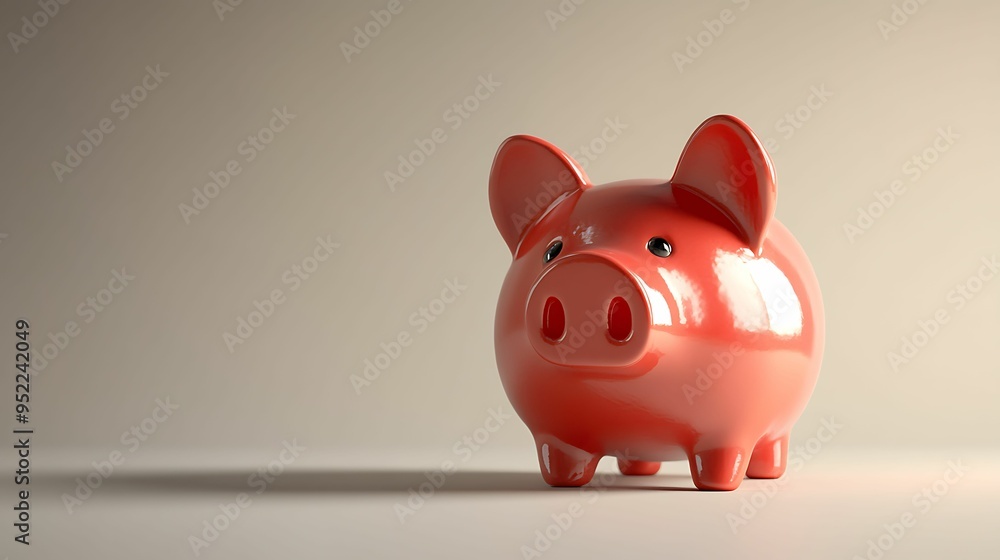 A red piggy bank on a neutral background, symbolizing savings, financial planning, and personal finance management. A red piggy bank on a neutral background, symbolizing savings, financial planning, and personal finance management.