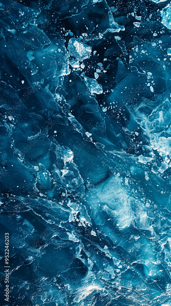 A close-up of blue ocean waves. The waves are white and foamy, indicating strong currents. A close-up of blue ocean waves. The waves are white and foamy, indicating strong currents.