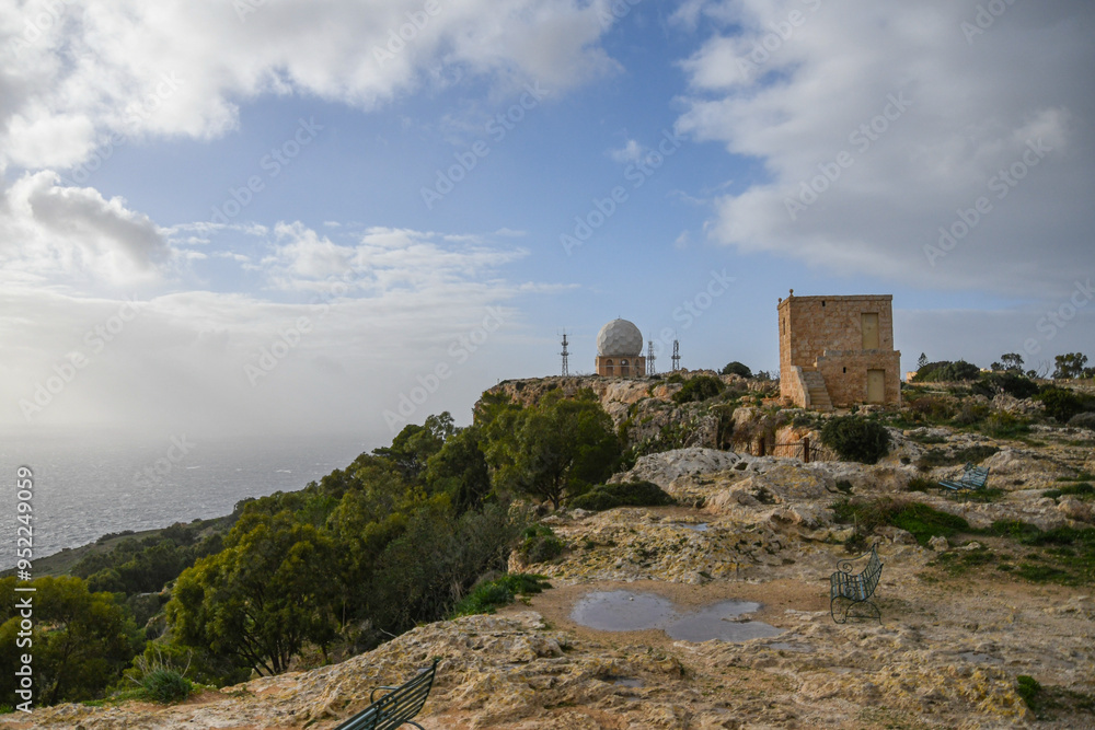 Radarstation an den Dingli Kliffs, Insel Malta Radarstation an den Dingli Kliffs, Insel Malta