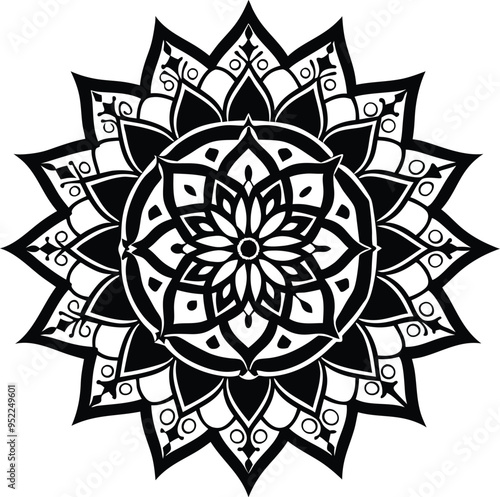 Mandala silhouette victor design