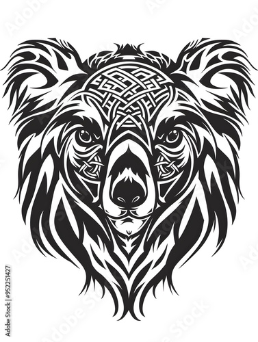 Wallpaper Mural Koala head very simple traditional tattoo flash styles illustration Torontodigital.ca