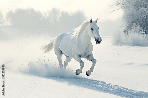 horse in winter