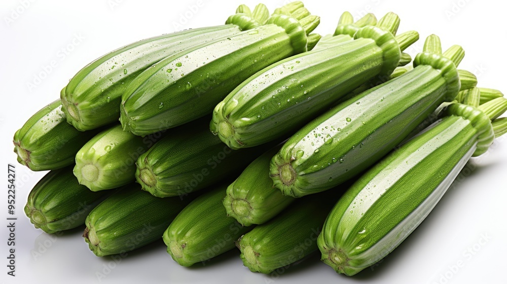 okra isolated on white background okra isolated on white background
