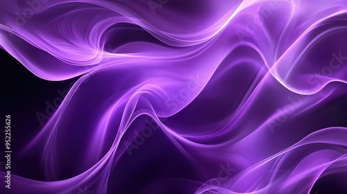 Flowing purple waves creating a luxurious and dynamic abstract background