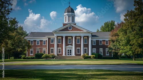 Government building in the rural city of Harrodsburg in Kentucky : Generative AI photo