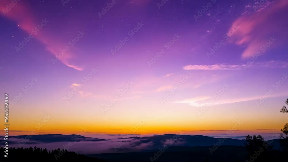Stunning Sunrise Timelapse Animation with Glowing Horizon Stunning Sunrise Timelapse Animation with Glowing Horizon