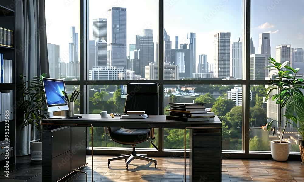 Modern Office with City View Modern Office with City View
