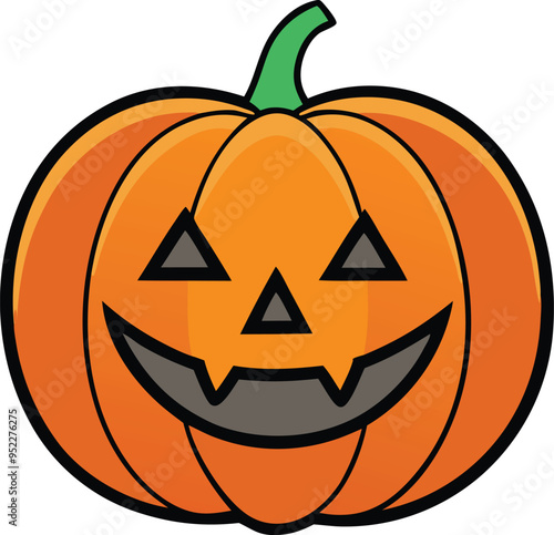 A jack o' lantern cartoon vector for Halloween