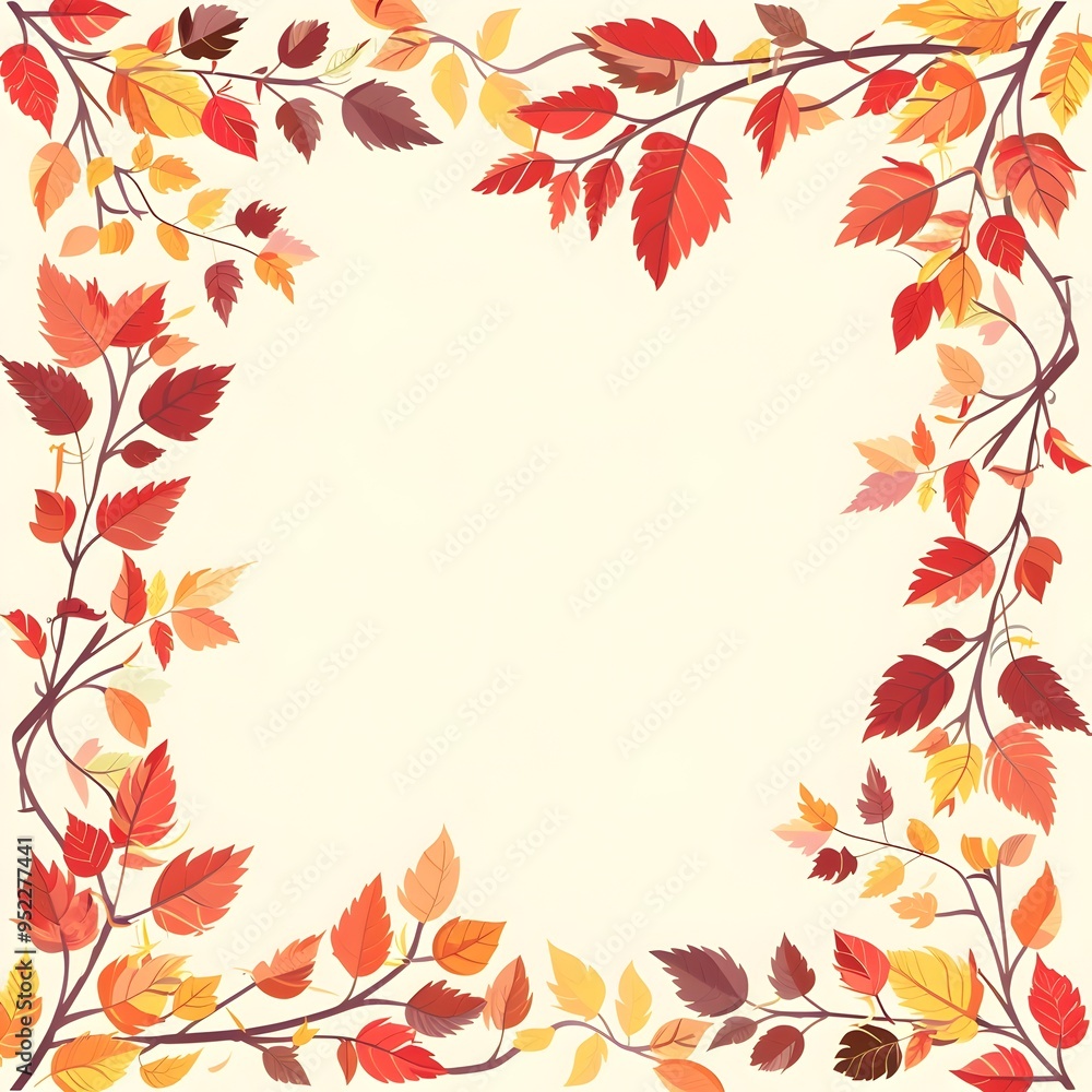 Lush Autumn Leaf Frame Background with Rich Vibrant Colors Ideal for Fall Themed Designs and Artwork Lush Autumn Leaf Frame Background with Rich Vibrant Colors Ideal for Fall Themed Designs and Artwork