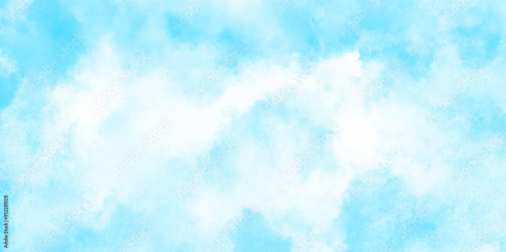 Beautiful blue sky with white clouds. Abstract nature background of romantic summer blue sky with fluffy clouds. Watercolor blue color texture background, clouds and sky pattern illustration cloudy. Beautiful blue sky with white clouds. Abstract nature background of romantic summer blue sky with fluffy clouds. Watercolor blue color texture background, clouds and sky pattern illustration cloudy.