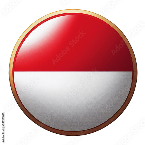 Free Download Round icon of the Indonesian flag - GFXLoad