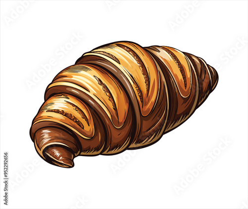 croissant isolated on white background