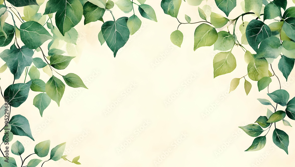 A serene background featuring lush green leaves, perfect for nature-themed projects and artistic designs. A serene background featuring lush green leaves, perfect for nature-themed projects and artistic designs.