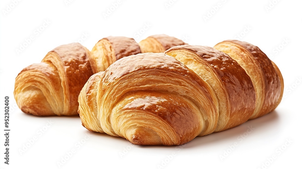 Croissant bread closeup isolated isolated on white background display whole and side view frontal full view lifestyle studio shoot closeup view : Generative AI Croissant bread closeup isolated isolated on white background display whole and side view frontal full view lifestyle studio shoot closeup view : Generative AI